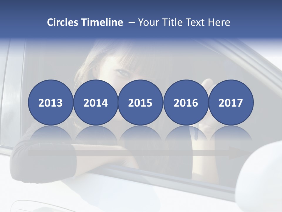 Vehicle Female Drive PowerPoint Template