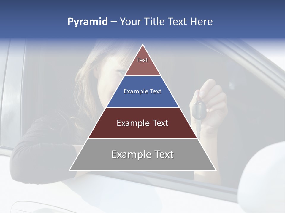 Vehicle Female Drive PowerPoint Template