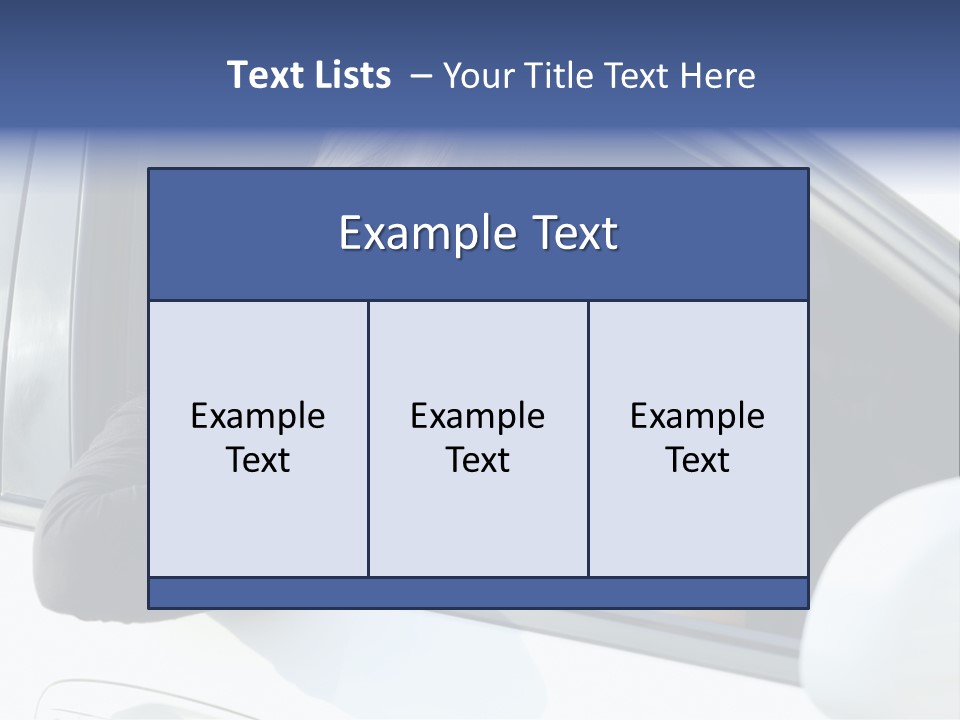 Vehicle Female Drive PowerPoint Template