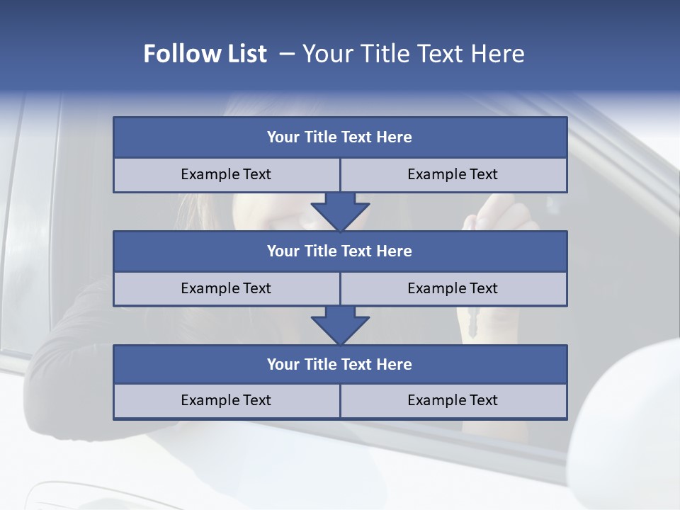 Vehicle Female Drive PowerPoint Template