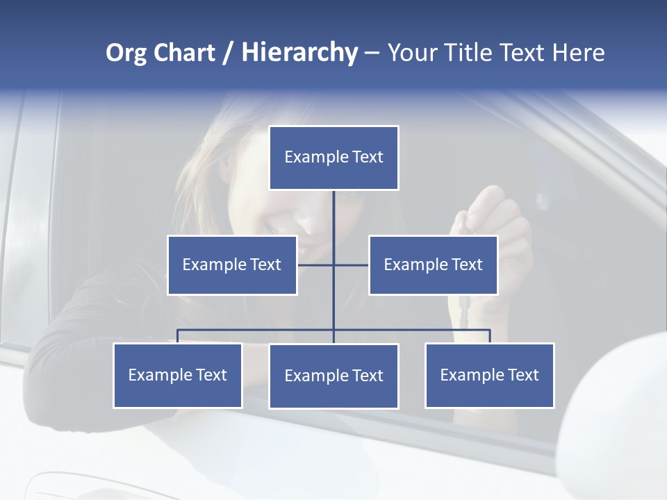 Vehicle Female Drive PowerPoint Template