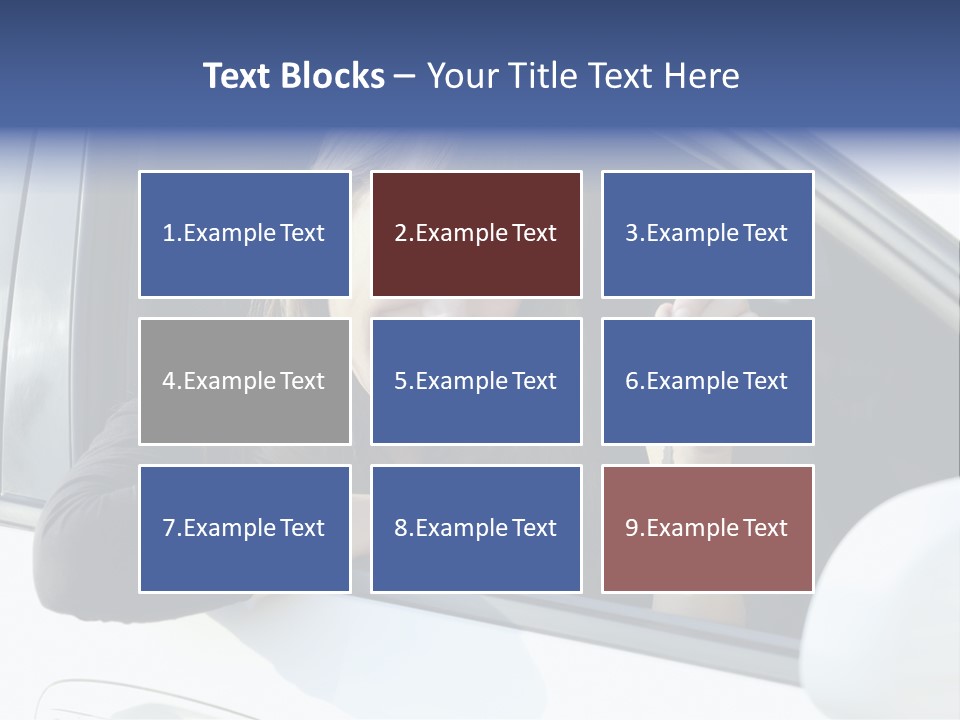 Vehicle Female Drive PowerPoint Template