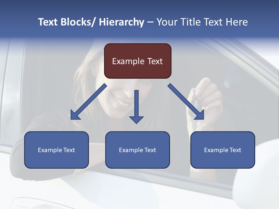 Vehicle Female Drive PowerPoint Template