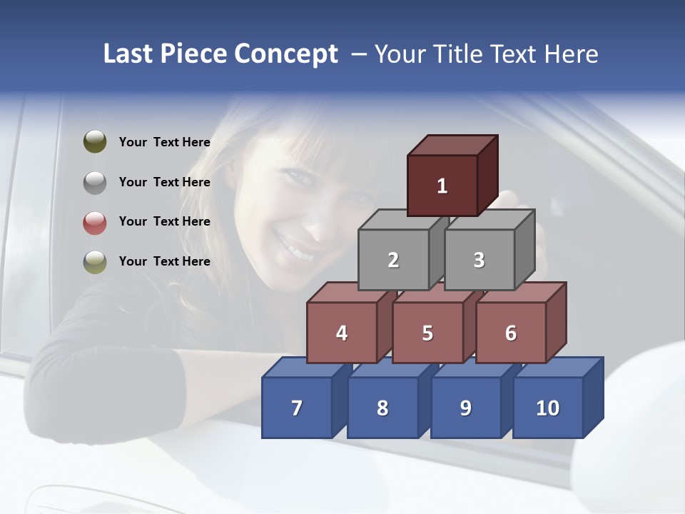 Vehicle Female Drive PowerPoint Template