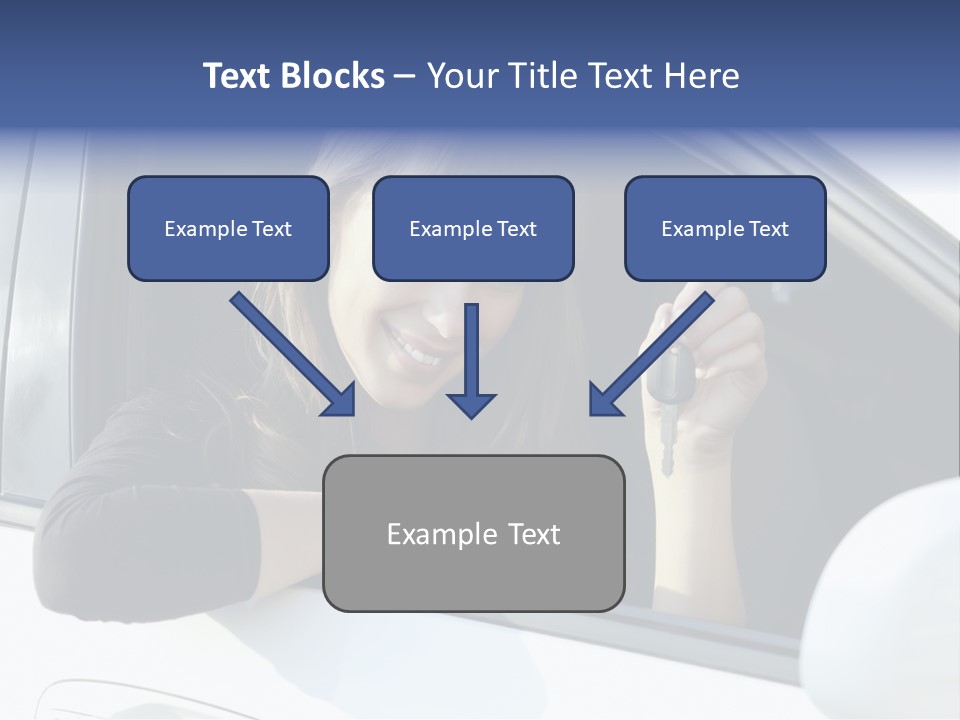 Vehicle Female Drive PowerPoint Template