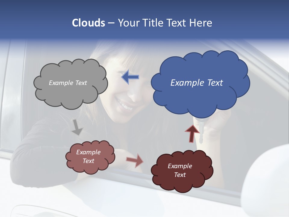 Vehicle Female Drive PowerPoint Template