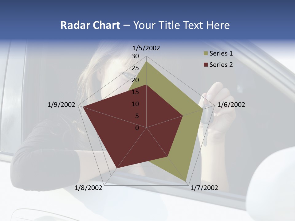 Vehicle Female Drive PowerPoint Template