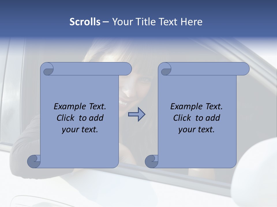 Vehicle Female Drive PowerPoint Template
