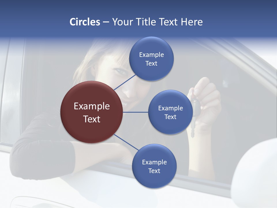 Vehicle Female Drive PowerPoint Template