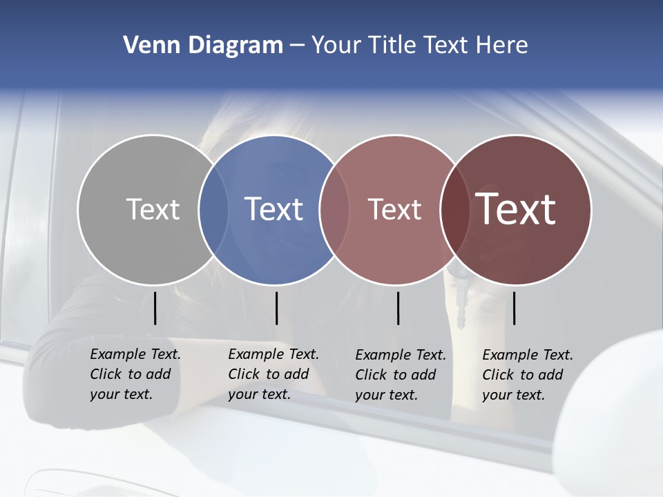 Vehicle Female Drive PowerPoint Template