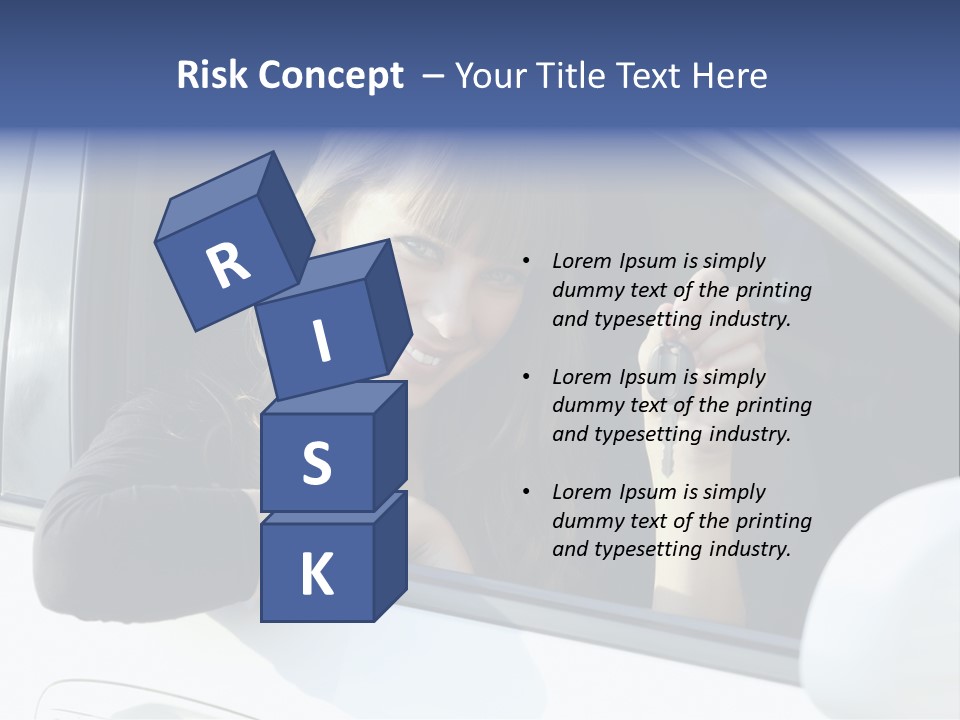 Vehicle Female Drive PowerPoint Template