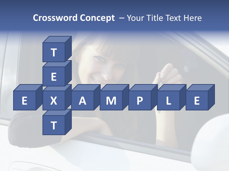 Vehicle Female Drive PowerPoint Template