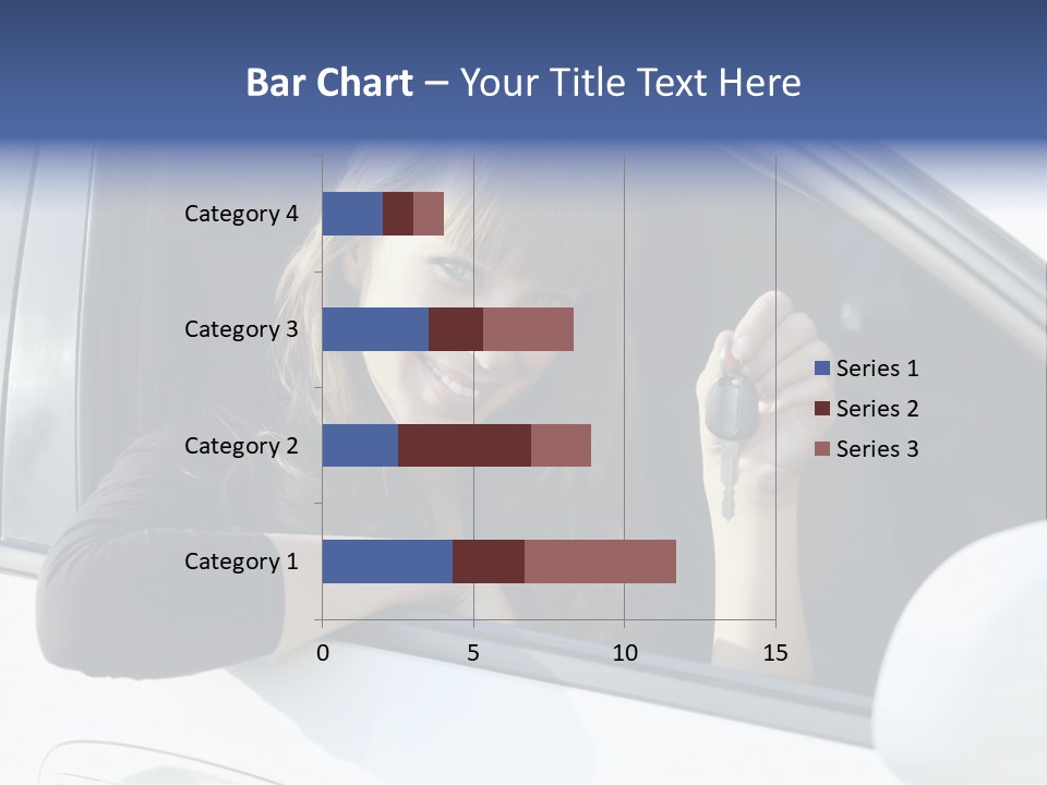 Vehicle Female Drive PowerPoint Template
