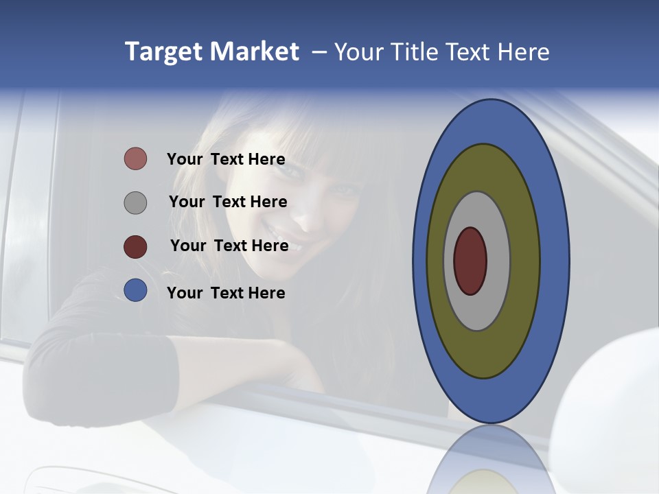 Vehicle Female Drive PowerPoint Template