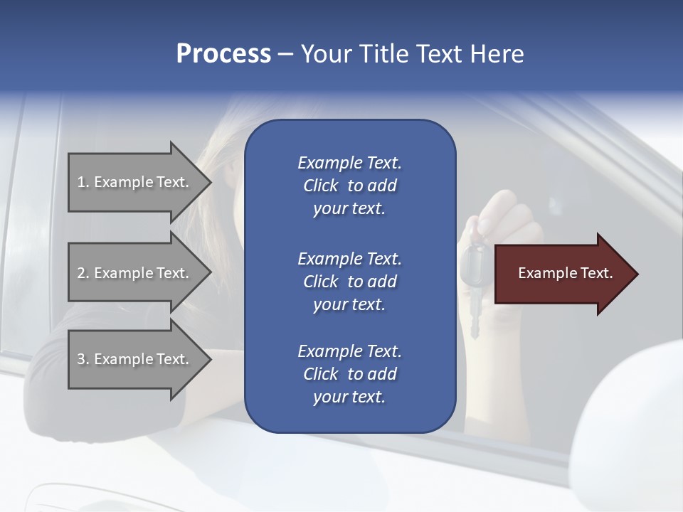 Vehicle Female Drive PowerPoint Template