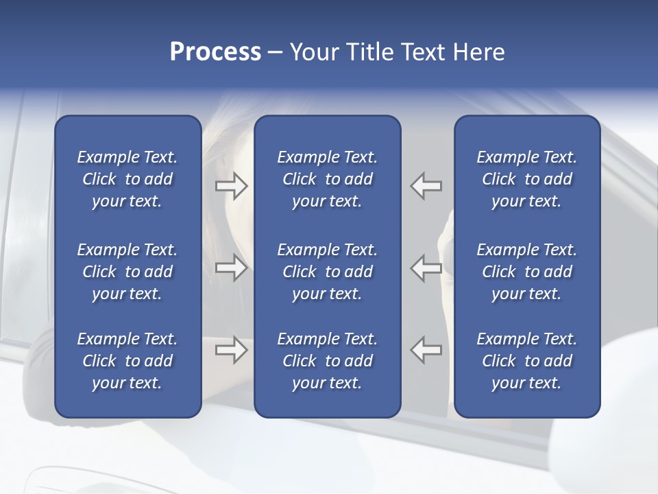 Vehicle Female Drive PowerPoint Template