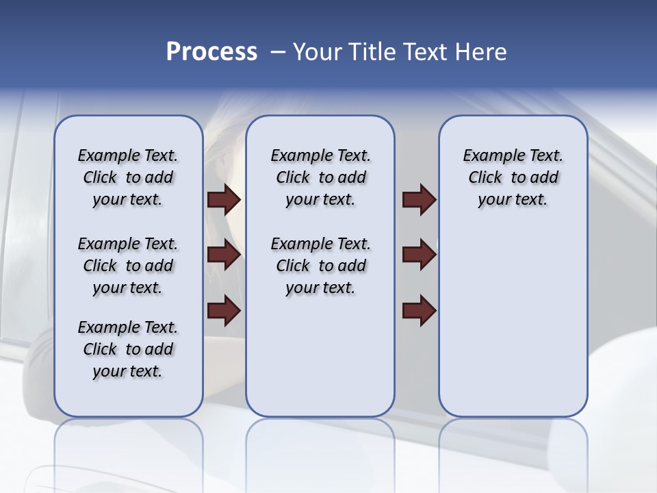 Vehicle Female Drive PowerPoint Template