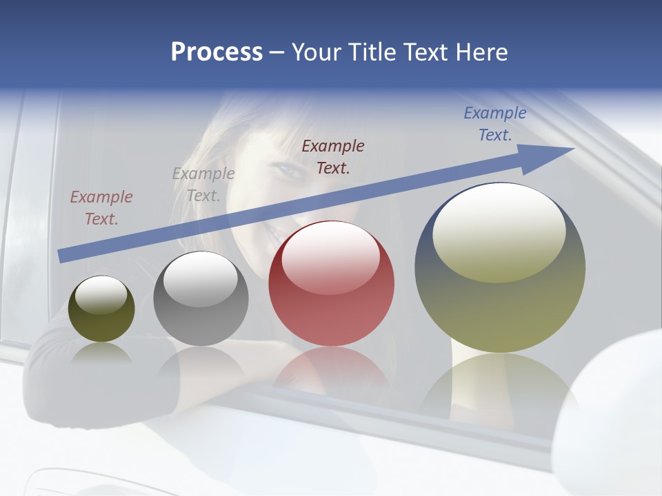 Vehicle Female Drive PowerPoint Template