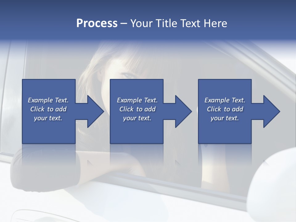 Vehicle Female Drive PowerPoint Template