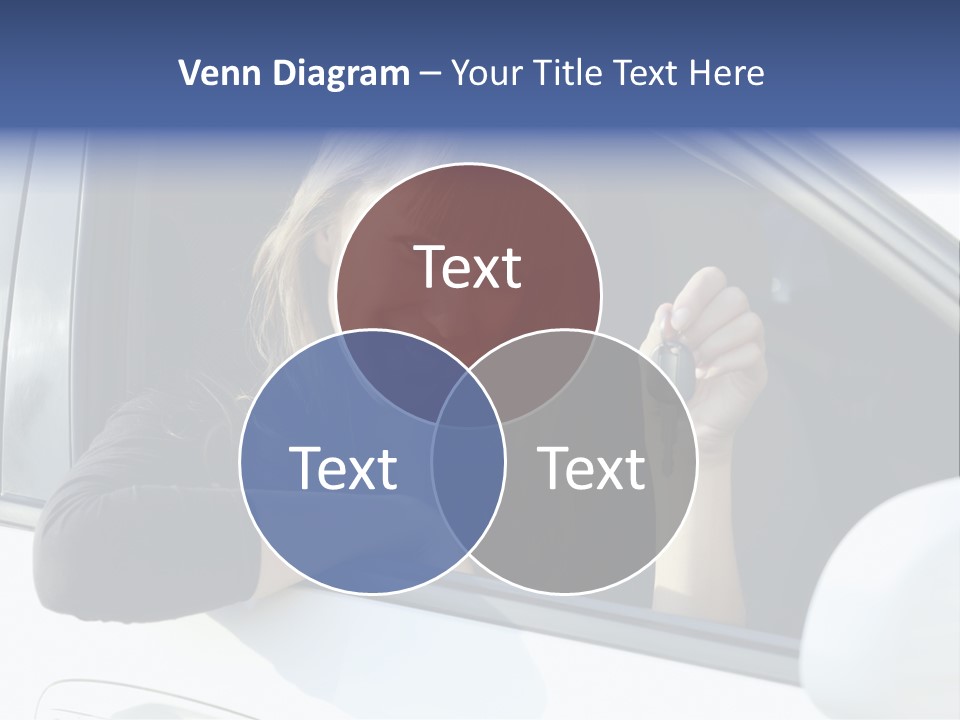 Vehicle Female Drive PowerPoint Template