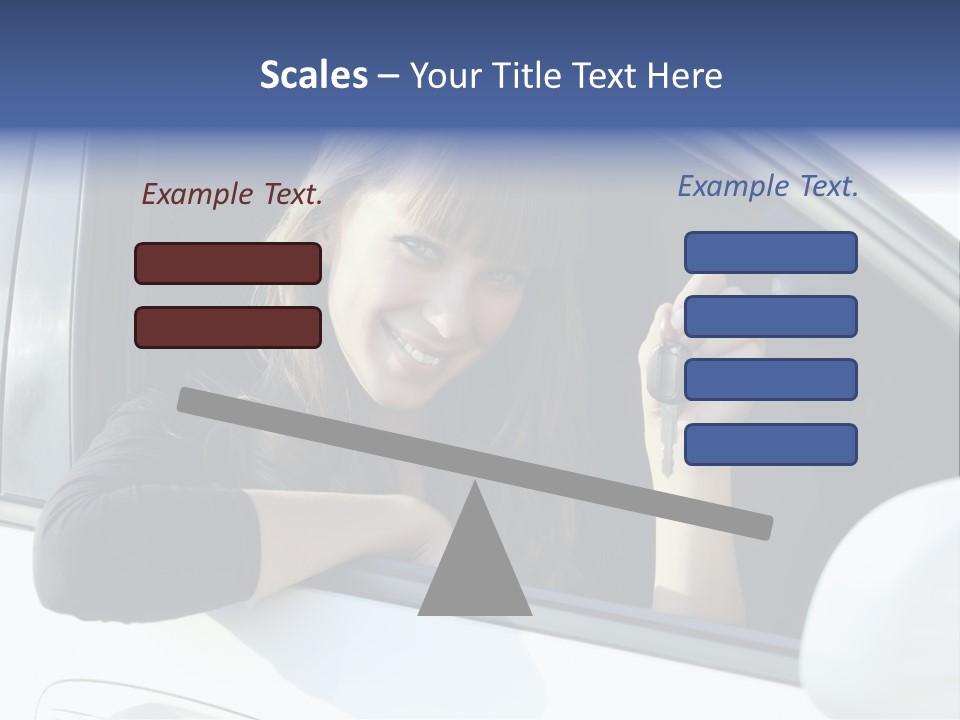Vehicle Female Drive PowerPoint Template