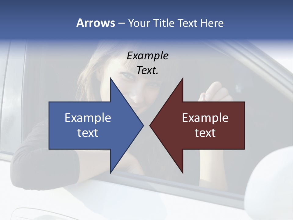 Vehicle Female Drive PowerPoint Template