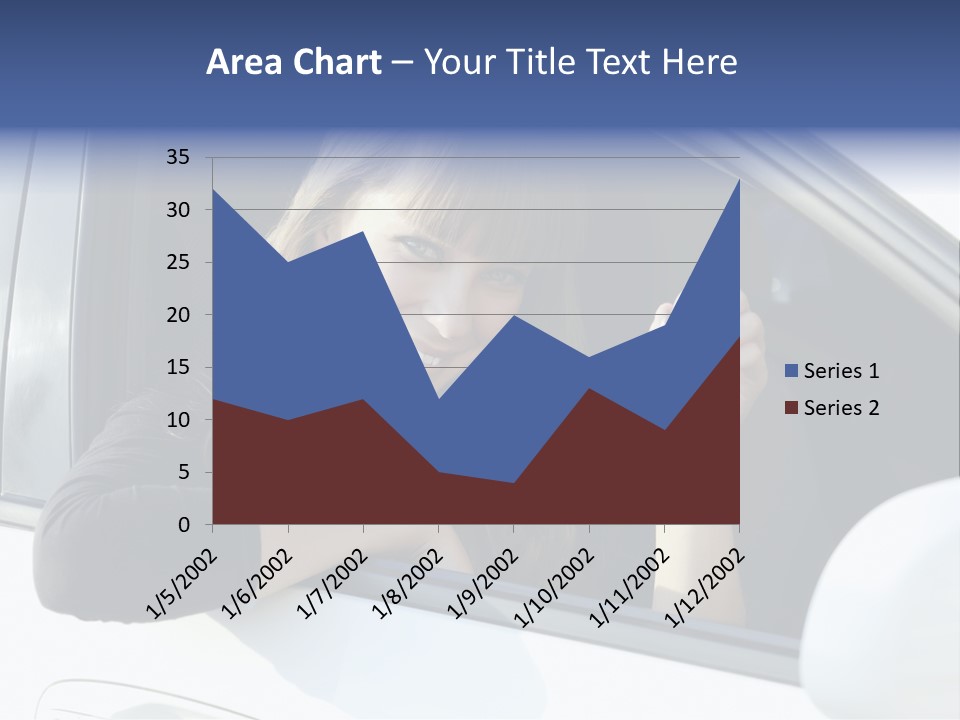 Vehicle Female Drive PowerPoint Template