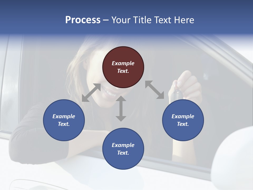 Vehicle Female Drive PowerPoint Template