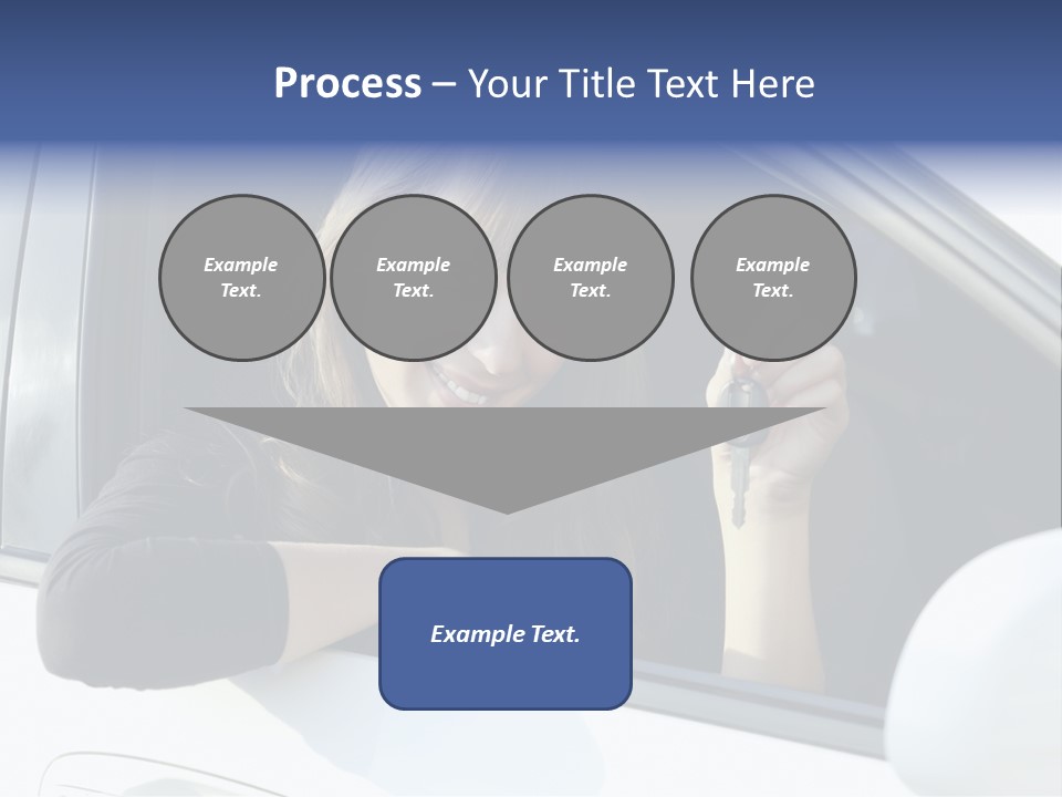 Vehicle Female Drive PowerPoint Template