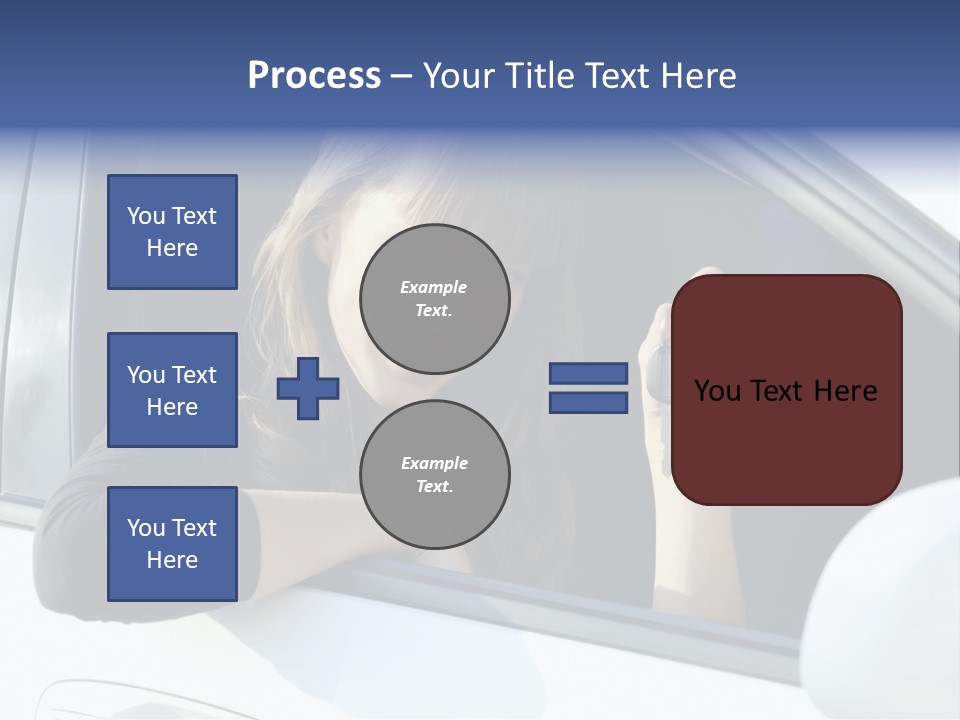 Vehicle Female Drive PowerPoint Template
