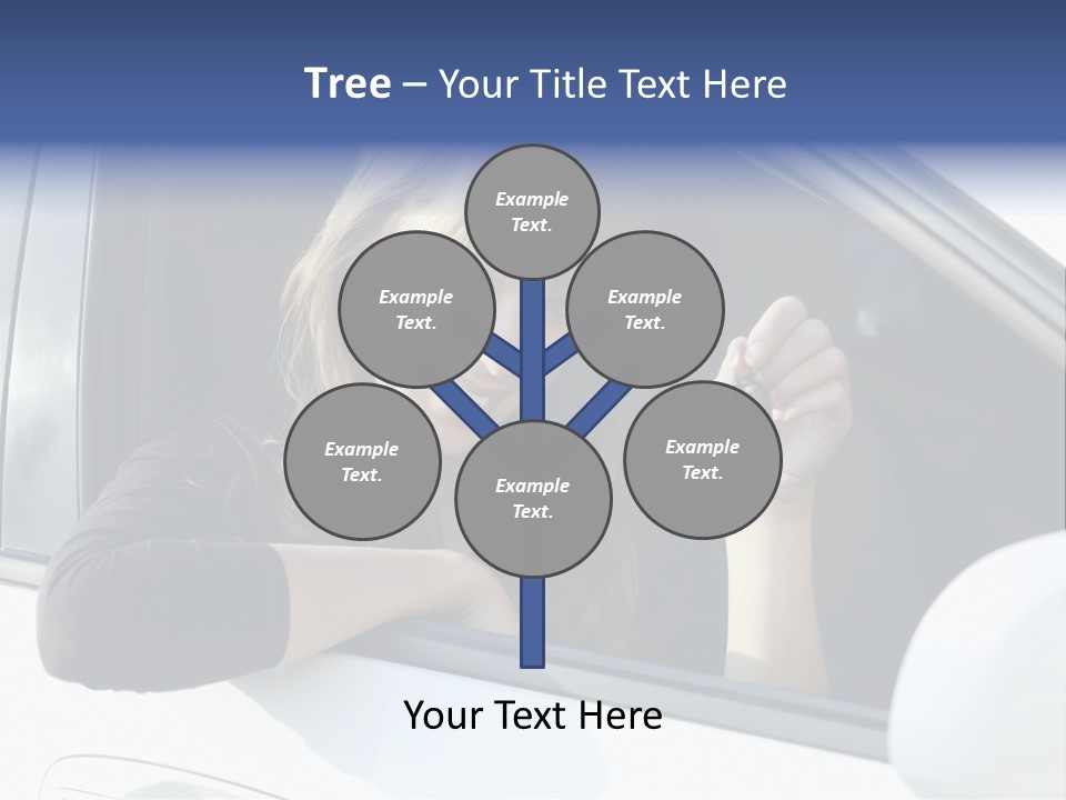 Vehicle Female Drive PowerPoint Template