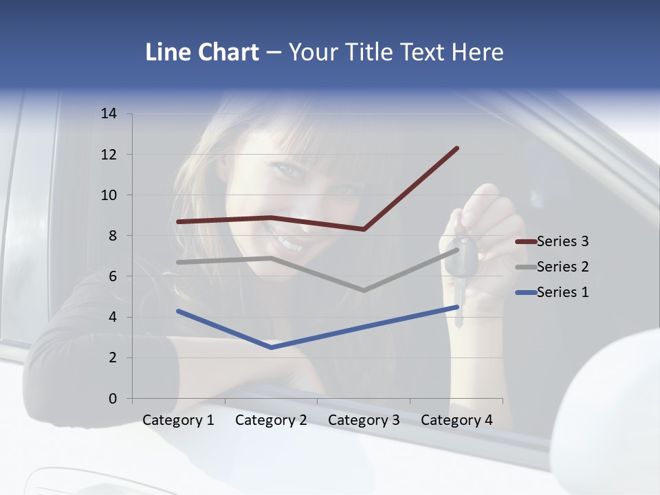 Vehicle Female Drive PowerPoint Template