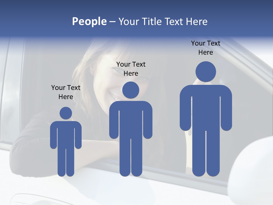 Vehicle Female Drive PowerPoint Template