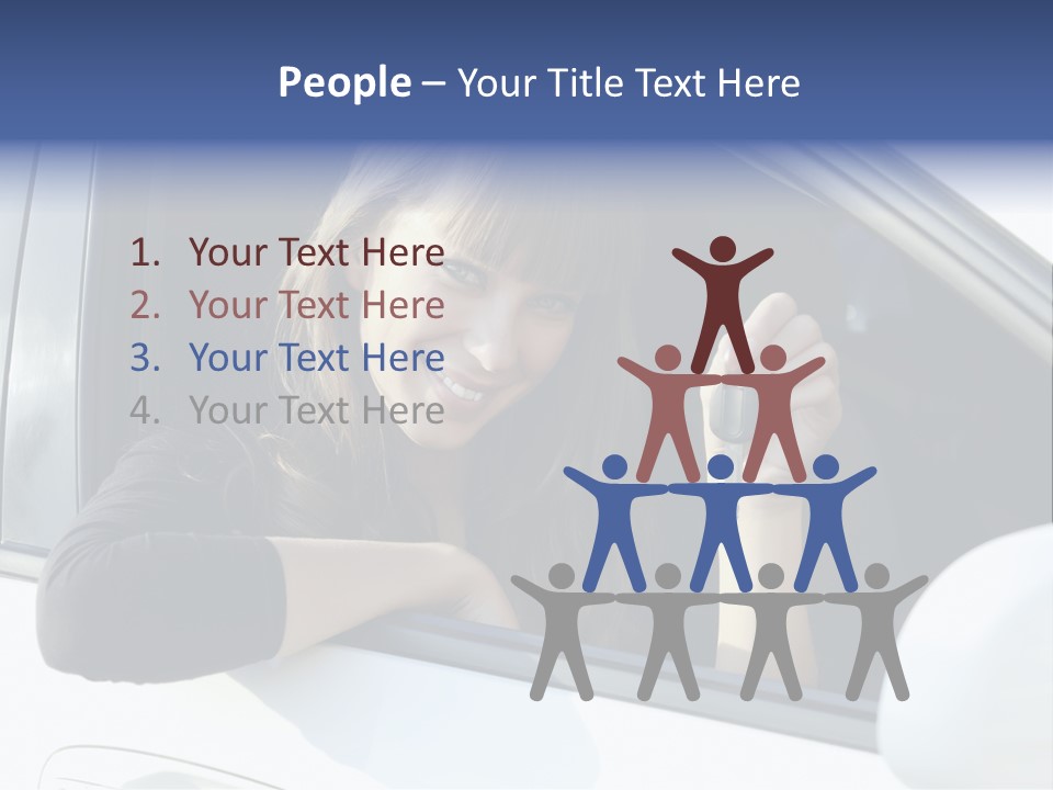 Vehicle Female Drive PowerPoint Template