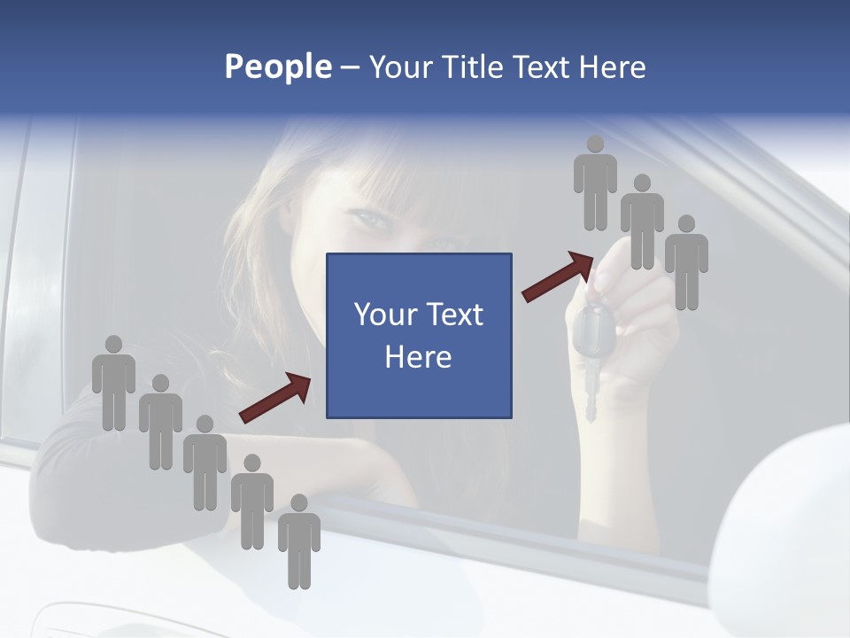 Vehicle Female Drive PowerPoint Template