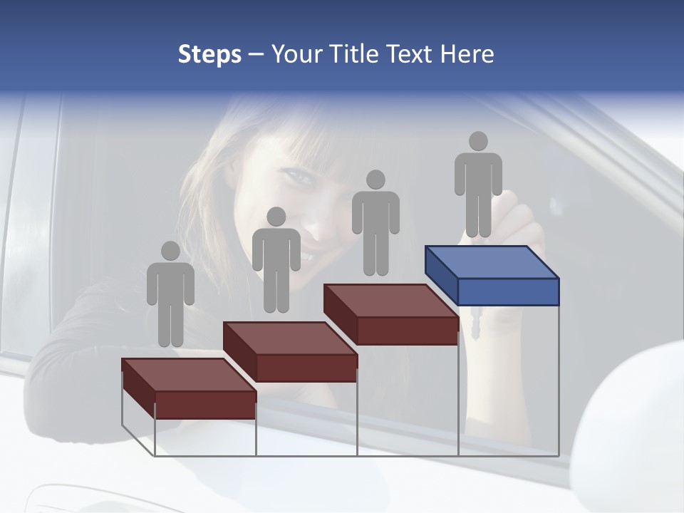 Vehicle Female Drive PowerPoint Template