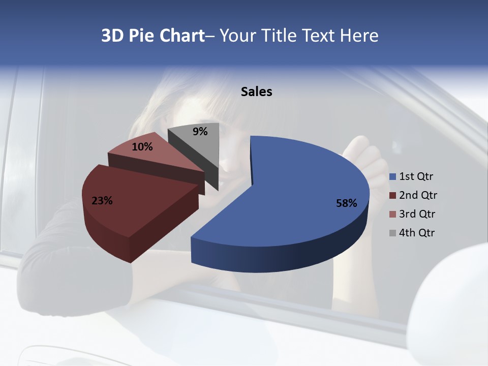 Vehicle Female Drive PowerPoint Template