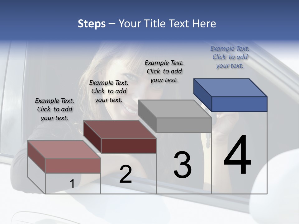 Vehicle Female Drive PowerPoint Template