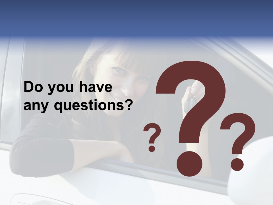 Vehicle Female Drive PowerPoint Template