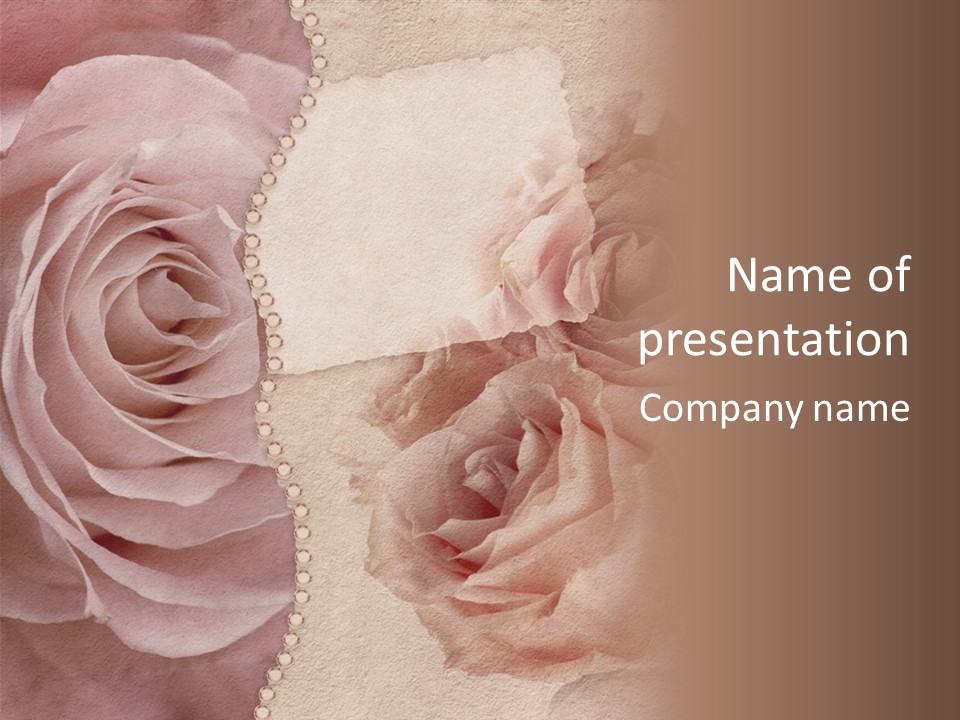 Aged Dirty Rose PowerPoint Template