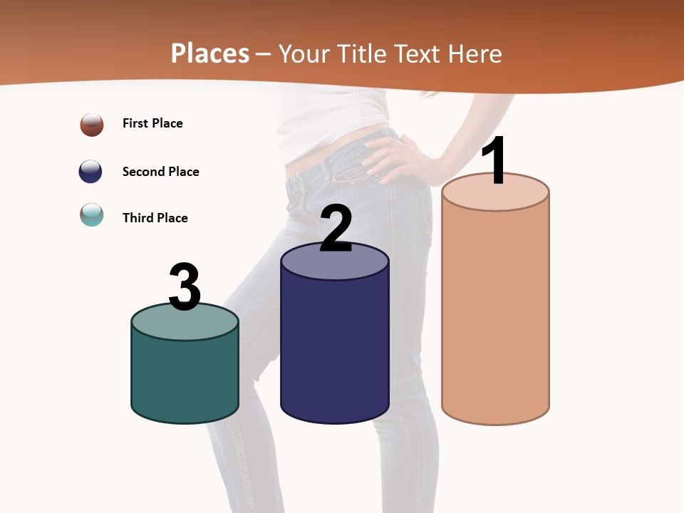 Standing Sensuality Emotional PowerPoint Template