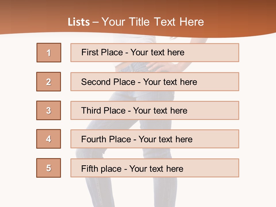 Standing Sensuality Emotional PowerPoint Template