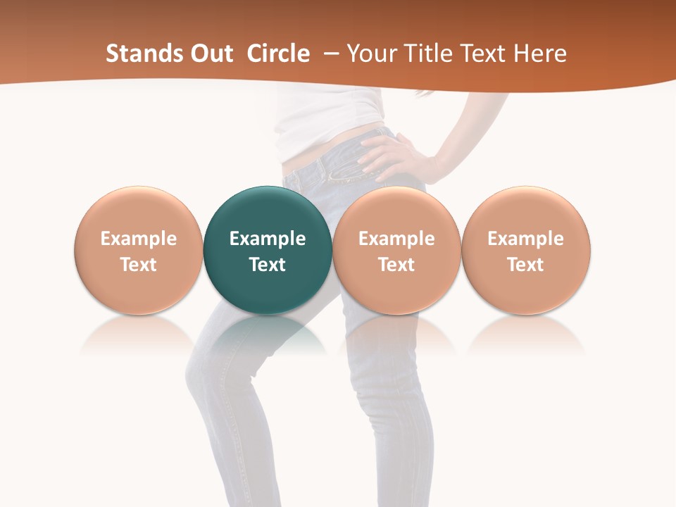 Standing Sensuality Emotional PowerPoint Template