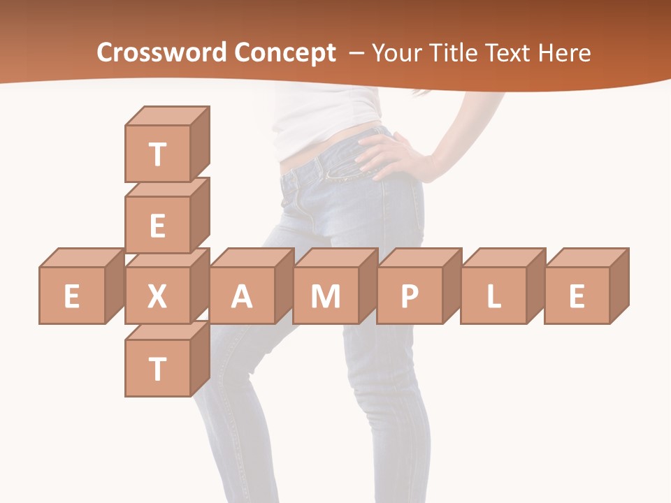 Standing Sensuality Emotional PowerPoint Template