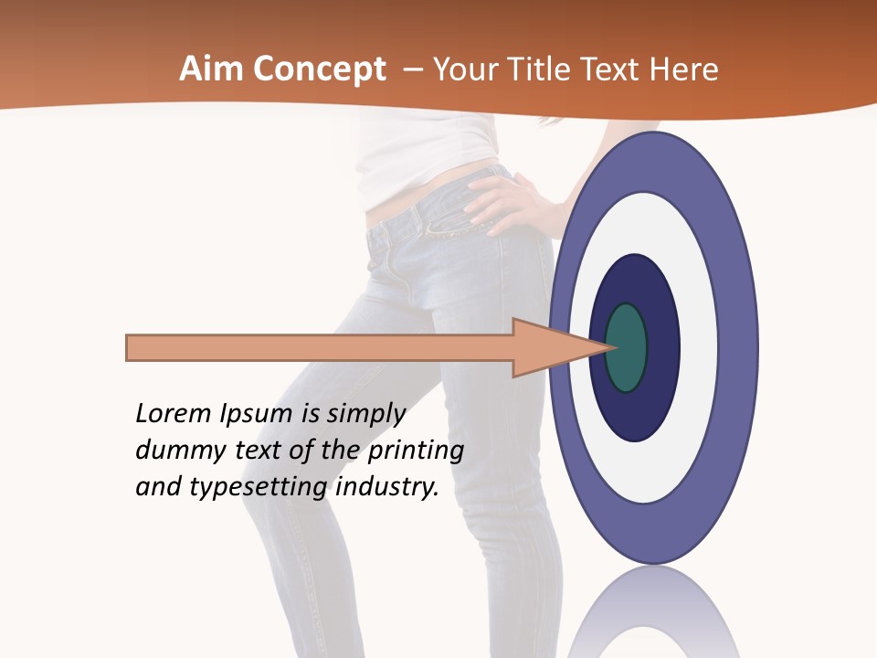 Standing Sensuality Emotional PowerPoint Template