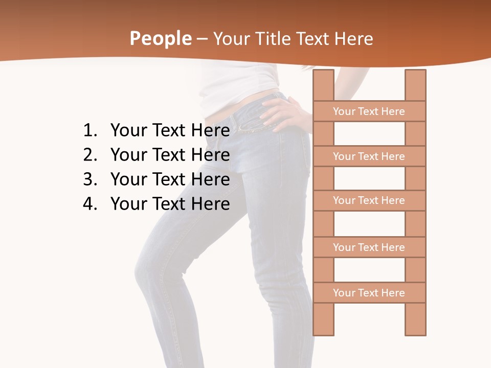 Standing Sensuality Emotional PowerPoint Template