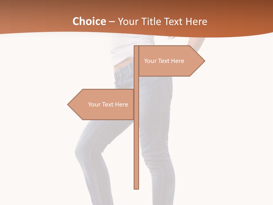 Standing Sensuality Emotional PowerPoint Template