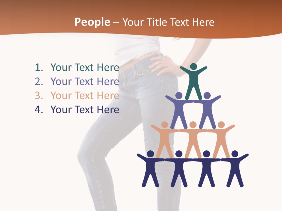 Standing Sensuality Emotional PowerPoint Template