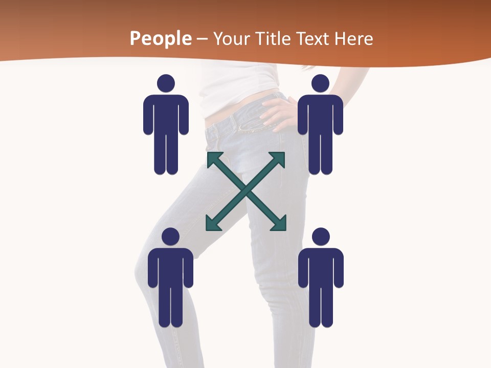 Standing Sensuality Emotional PowerPoint Template