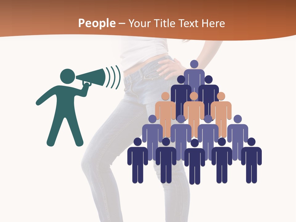 Standing Sensuality Emotional PowerPoint Template